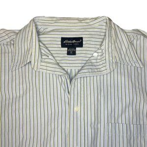 Eddie Bauer Striped Long Sleeve Button Up Sz XL Tall